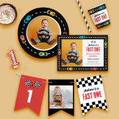 Invitation Fast One Race Track Boys Anniversaire Photo
