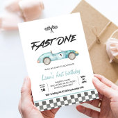 Invitation Fast ONE Vintage Race Car 1er anniversaire