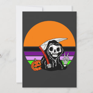 Invitation Faucheuse - Coucher de soleil d'Halloween Jack O'L