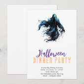 Invitation Faucheuse effrayante pour la soirée de dîner d'Hal (Devant / Derrière)