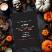 Invitation Faucheuse marchant dans un champ de maïs Halloween