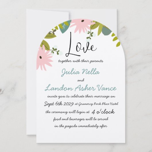 Invitation Faune et flore (Devant)