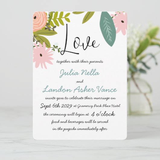 Invitation Faune et flore (Debout devant)