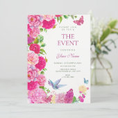 Invitation Faune florale aquarelle en fleurs (Debout devant)