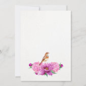 Invitation Faune florale aquarelle en fleurs (Dos)