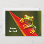 Invitation Faune Grenouille des arbres rouges (Devant)