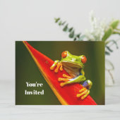 Invitation Faune Grenouille des arbres rouges (Debout devant)