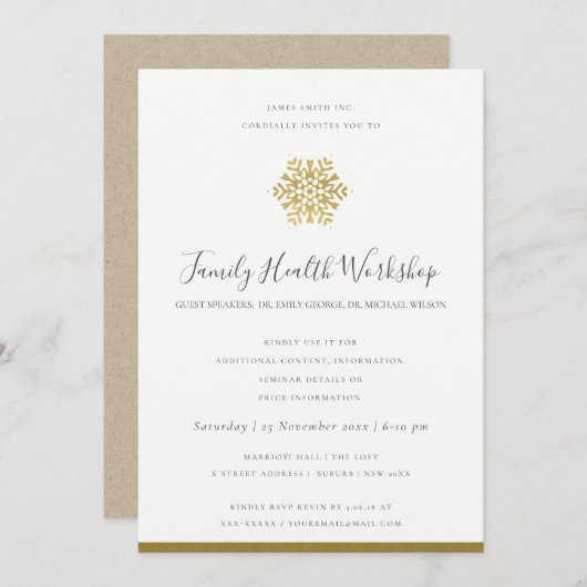 INVITATION FAUNE VERTE ROSE EUCALYPTUS WREATH WORKSHOP (Devant / Derrière)