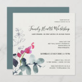INVITATION FAUNE VERTE ROSE EUCALYPTUS WREATH WORKSHOP (Devant / Derrière)