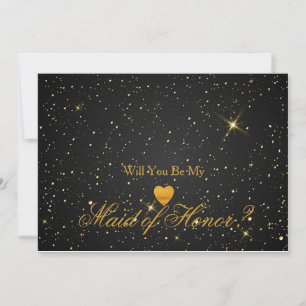 Invitation fausse demoiselle d'honneur Cœur Paille