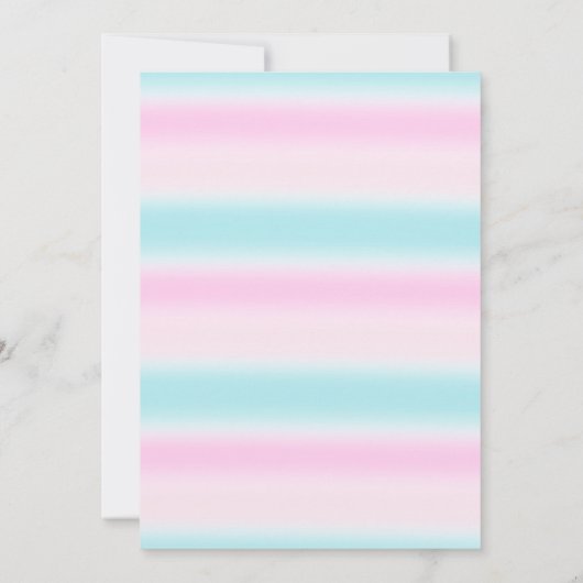 Invitation fausse Gold Unicorn Rainbow 1er anniversaire Invit (Dos)