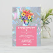 Invitation Fausse Mariage Iridescent Mère de Perle (Debout devant)