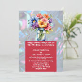Invitation Fausse Mariage Iridescent Mère de Perle (Debout devant)