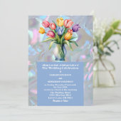 Invitation Fausse Mariage Iridescent Mère de Perle (Debout devant)