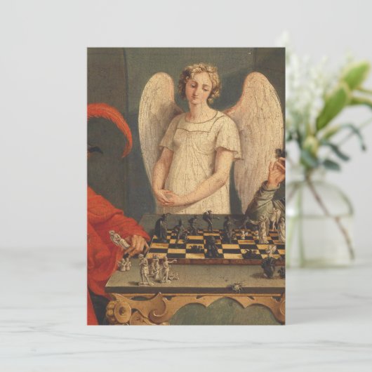 Invitation Faust Et Mephistopheles Jouent Aux Échecs (Debout devant)