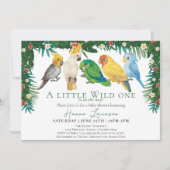 Invitation Fauve Tropical Exotique Fête de Naissance de Perro (Devant)