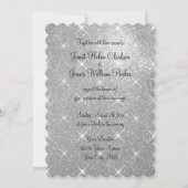 Invitation Faux argent brillant parties scintillant invitatio (Devant)