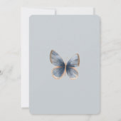 Invitation Faux Blue Denim Butterfly Wedding (Dos)