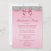Invitation Faux Bow Girls Graduation Party (Dos)