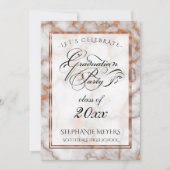 Invitation Faux Bright Copper Marble (Devant)