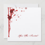 Invitation Faux de mariage de Halloween de vampire rouge sang (Dos)