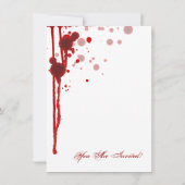 Invitation Faux de mariage de Halloween de vampire rouge sang (Dos)