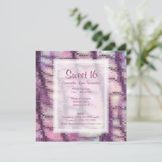 Invitation Faux Dragon Skin (quartz rose) (Debout devant)