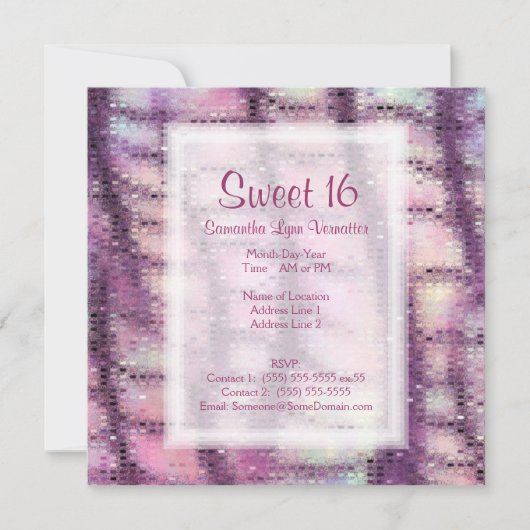 Invitation Faux Dragon Skin (quartz rose) (Devant)