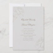 Invitation Faux Embossés Rose ivoire Moderne Mariage classiqu (Devant)