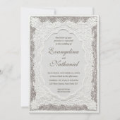 Invitation Faux Embroidery Timeless Lace Formal Wedding (Devant)