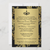 Invitation FAUX Flaps Golden Anniversary Invite | Lustre (Dos)
