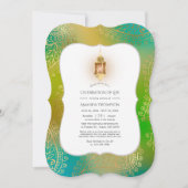 Invitation Faux Foil Arabian Bollywood Célébration de la vie (Devant)