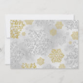 Invitation FAUX Foil Snowflakes Xmas Ribbon Silver (Dos)