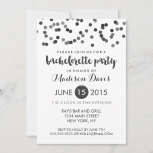 Invitation Faux Glitter Bachelorette Party