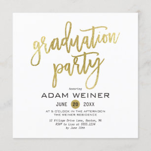 Invitation Faux Gold