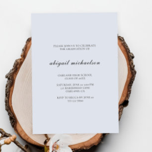 Invitation Faux Gold Blue Grey Photo Party