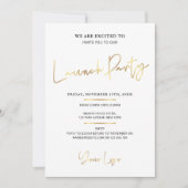 Invitation Faux Gold Business Grand Ouverture (Devant)
