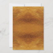 Invitation Faux Gold Calligraphy Fleur sauvage 50e anniversai (Dos)