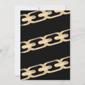 Invitation Faux Gold Chain Block Party Hip hop Star (Dos)
