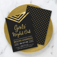 Faux Gold Chevron Bachelorette Girls Night Out