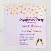 Invitation Faux Gold Confetti (Devant / Derrière)