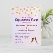 Invitation Faux Gold Confetti (Debout devant)