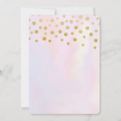 Invitation Faux Gold Confetti (Dos)