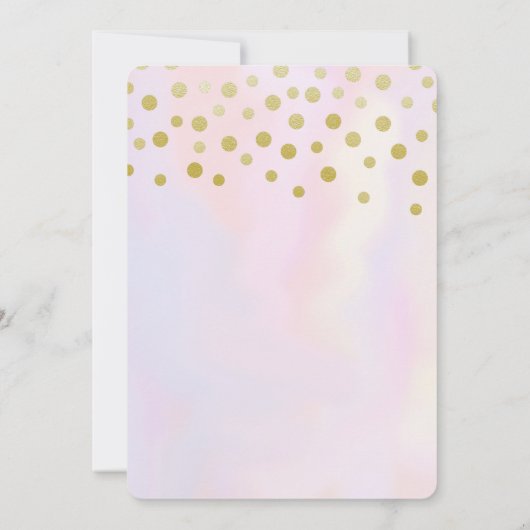 Invitation Faux Gold Confetti (Dos)