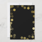 Invitation Faux Gold Confetti Business Grand Ouverture (Dos)
