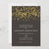 Invitation Faux Gold Falling Feuille Automne Rustique Invitat (Devant)