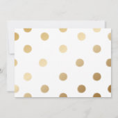 Invitation Faux Gold Foil Dots Enregistrer la date de l'annon (Dos)