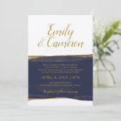 Invitation Faux Gold Foil Watercolor Strip | Marin (Debout devant)