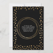 Invitation Faux Gold Geometric Stars Frame Anniversaire (Dos)