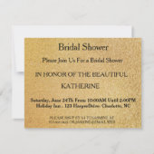 Invitation Faux Gold Glittering Fab Confetti Sparkles Points  (Devant)